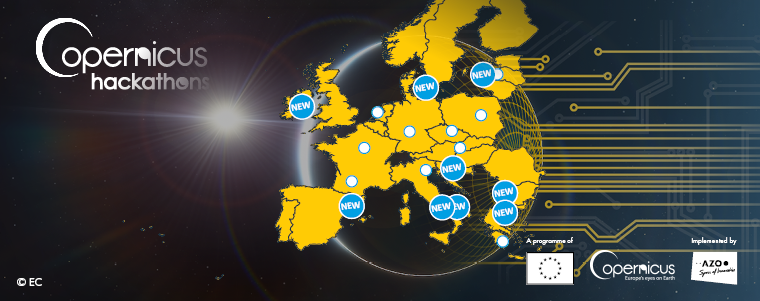 New locations of the Copernicus Hackathons